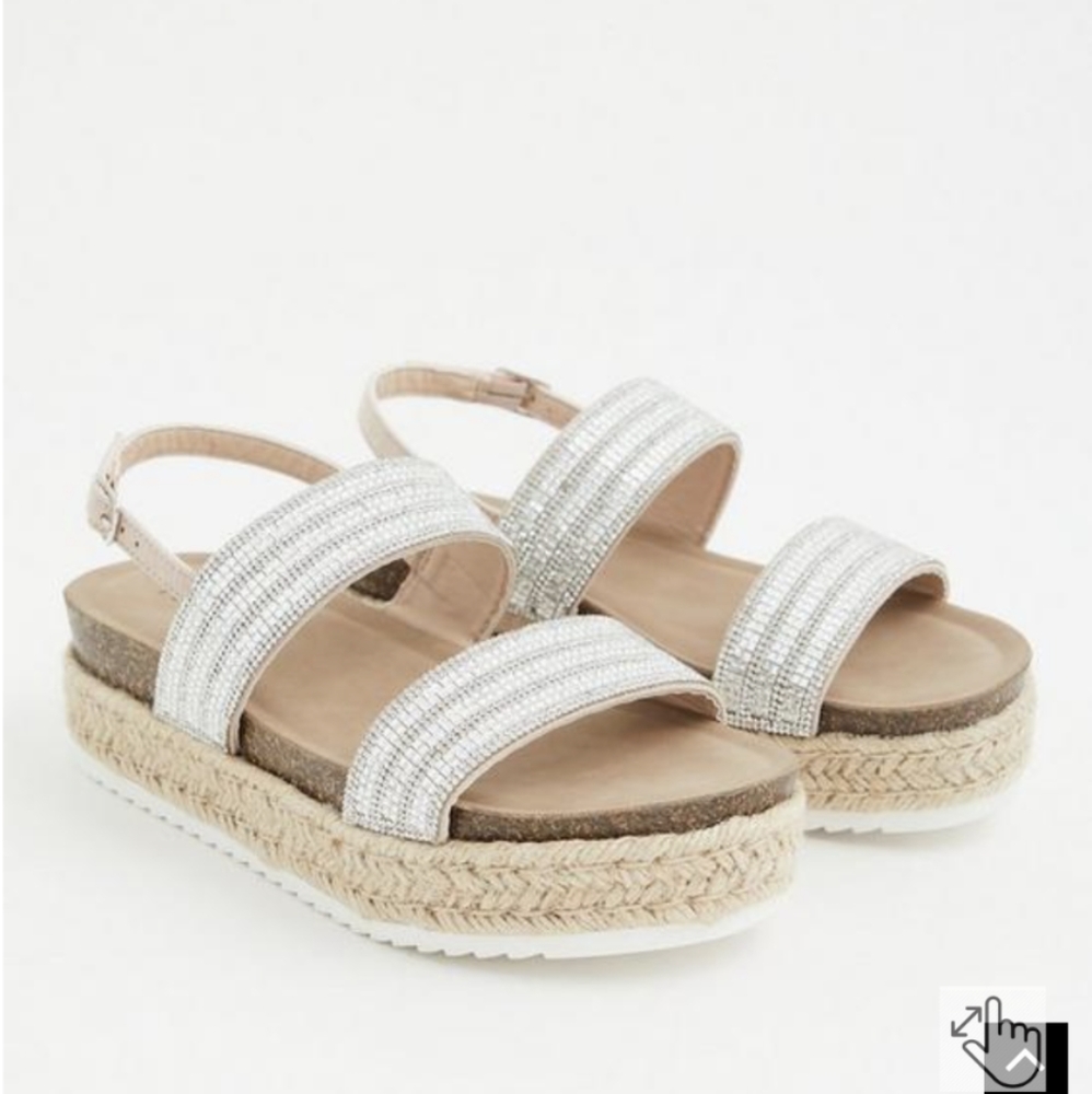 Torrid Rhinestone Sandals 6.5 WW